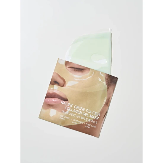 Nacific Green Tea Cica Collagen Gel Mask Pack 4ea