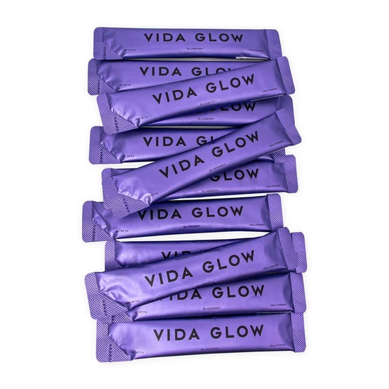 Vida Glow Natural Marine Collagen Sachets Blueberry