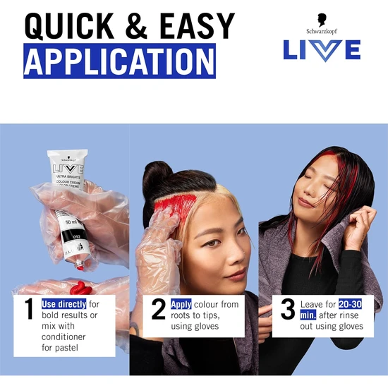 Schwarzkopf Live Colour Moment Semi Permanent Hair Dye Pillar Box Red 092
