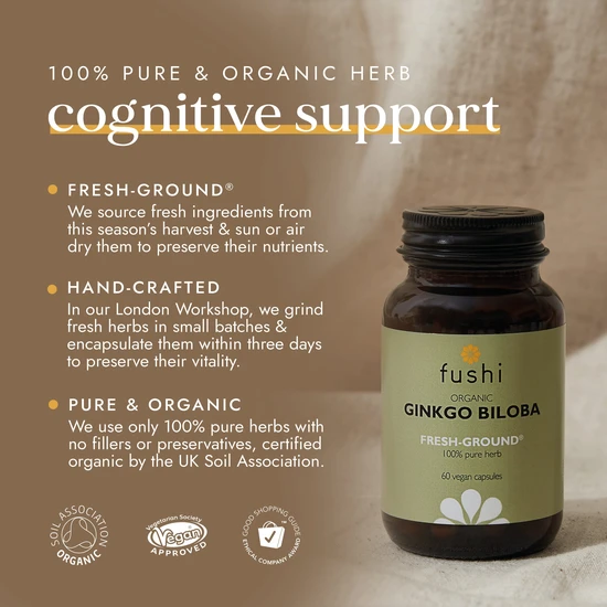 Fushi Organic Ginkgo Biloba 60 Capsules