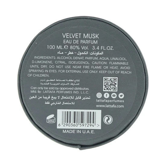 Lattafa Velvet Musk Eau De Parfum 100ml