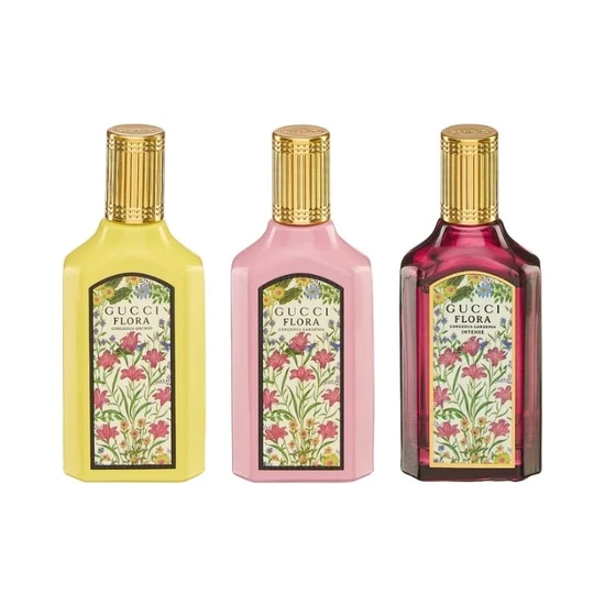Gucci Flora Gorgeous Miniature Gift Set 5ml Orchid EDP + 5ml Gardenia EDP + 5ml Gardenia Intense EDP