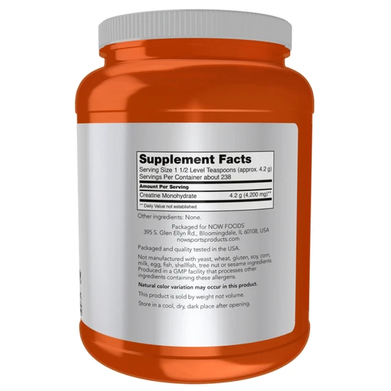 NOW Foods Micronized Creatine Monohydrate Powder 500g