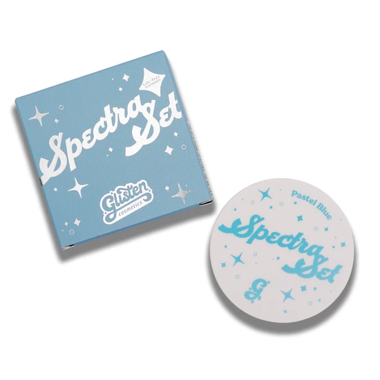 Glisten Cosmetics Pastel Blue Spectra Set Colourful Pressed Powder