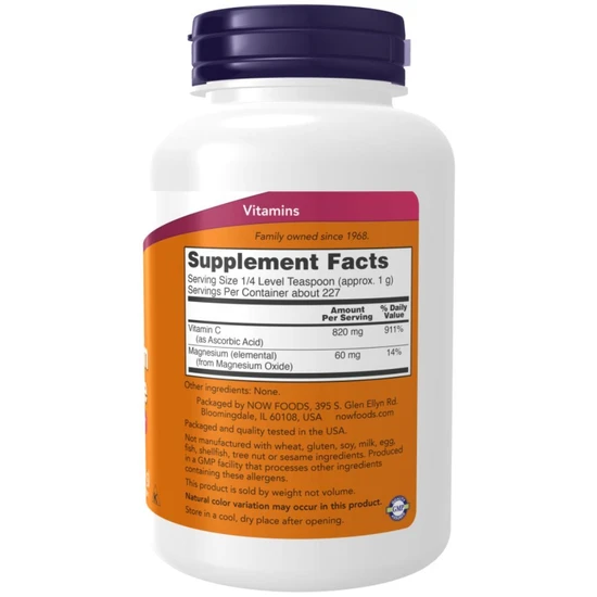 NOW Foods Magnesium Ascorbate Pure Buffered Powder 227g