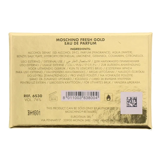 Moschino Gold Fresh Couture Eau De Parfum 50ml