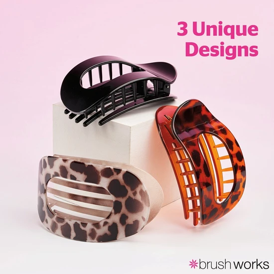 Brushworks Flat Claw Clips x3