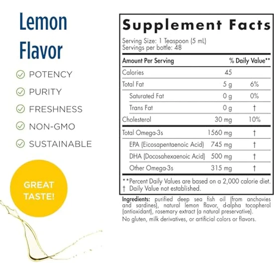 Nordic Naturals Arctic Omega Lemon 237ml