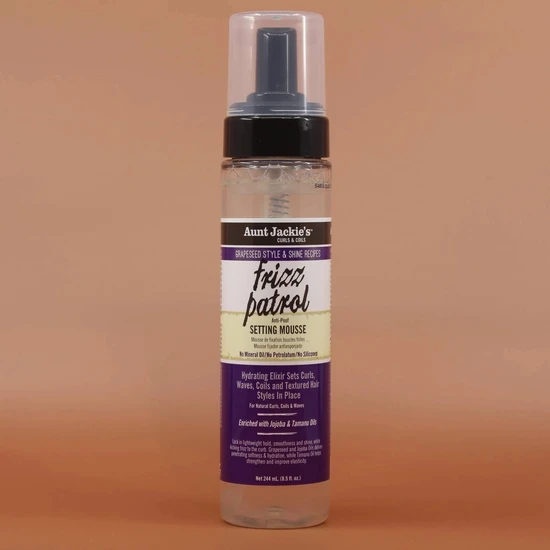 Aunt Jackie's Grapeseed Frizz Patrol Setting Mousse 8oz
