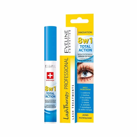 Eveline 8-In-1 Total Action Concentrated Eyelash Serum 10ml