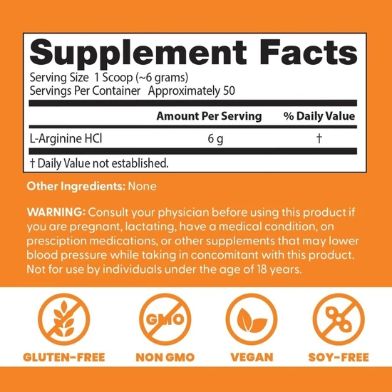 Doctor's Best Pure L-Arginine Powder 300g