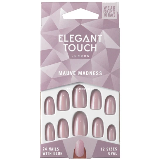 Elegant Touch Mauve Madness Nail With Glue 24 Nails