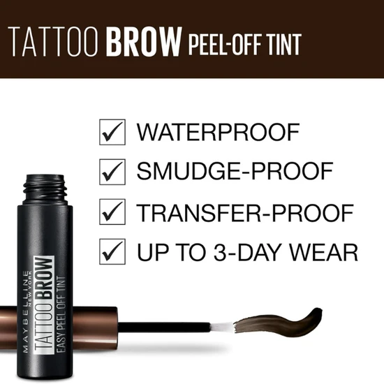 Maybelline Tattoo Brow Easy Peel Off Tint 3 Dark Brown