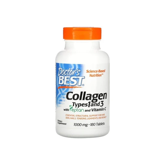 Doctor's Best Collagen Types 1 & 3 With Vitamin C 1000mg Tablets 180 Tablets