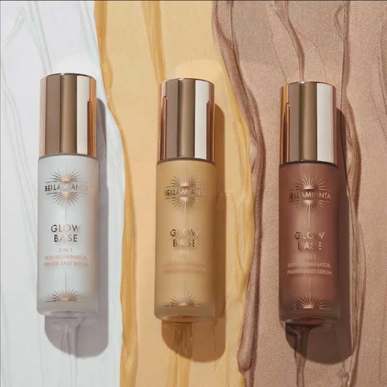 Bellamianta Glow Base 3 In 1 Skin Illuminator, Primer & Serum Champagne Glow