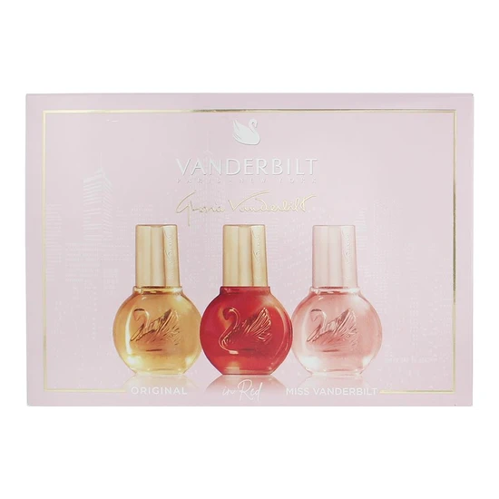Gloria Vanderbilt Gift Set 10ml Vanderbilt EDT + 10ml In Red EDT + 10ml Miss Vanderbilt EDT
