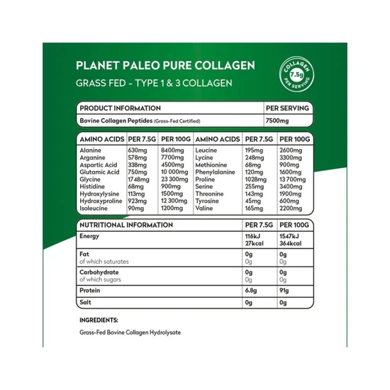 Planet Paleo Pure Collagen 225g