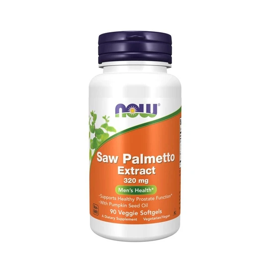 NOW Foods Saw Palmetto Extract With Pumpkin Seed Oil 320mg Veg Softgels 90
