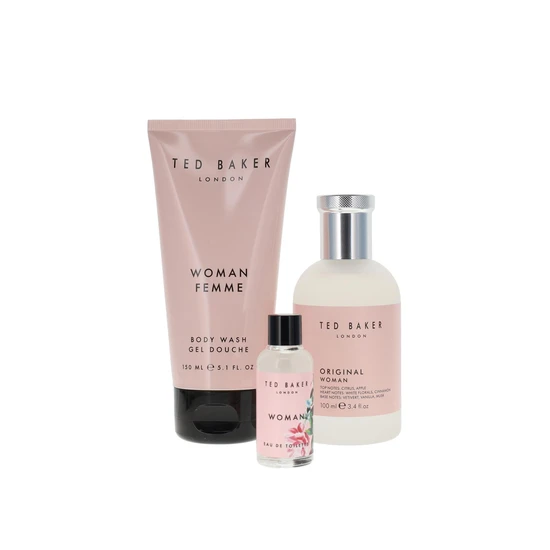 Ted Baker Original Woman Gift Set 100ml Eau De Toilette, 15ml Eau De Toilette & 150ml Body Wash