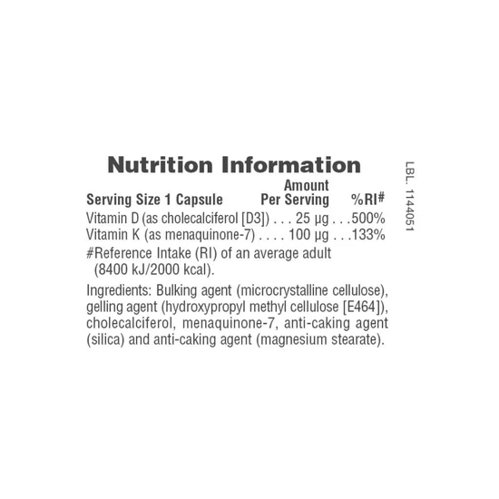 Nature's Plus Vitamin D3 1000iu With K2 100mcg 90 Capsules