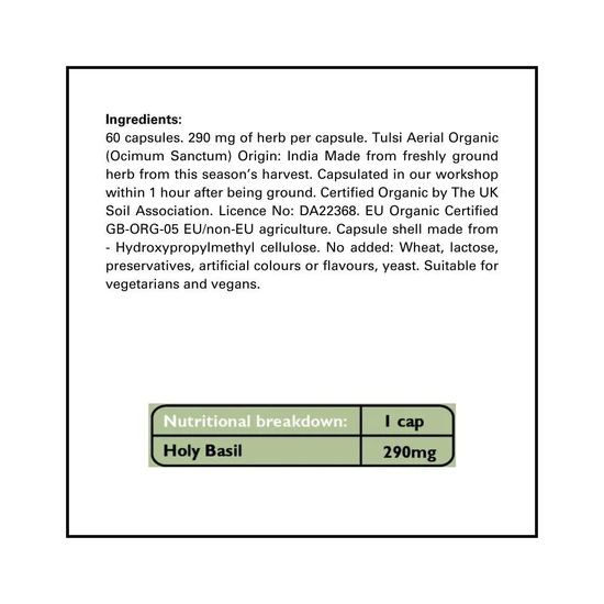 Fushi Organic Tulsi 60 Capsules