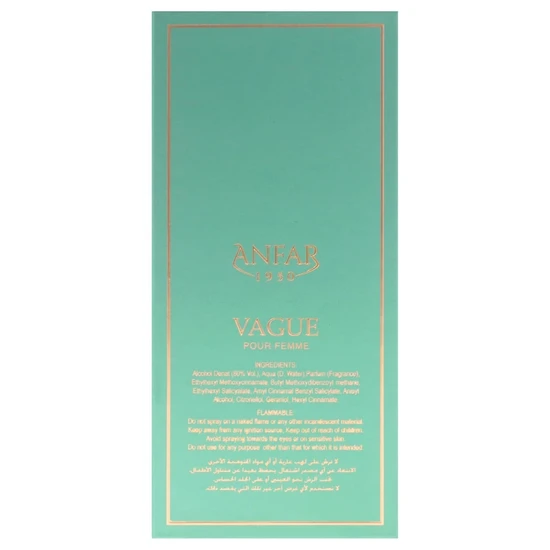 Anfar 1950 Vague Extrait Parfum Elements Collection 100ml