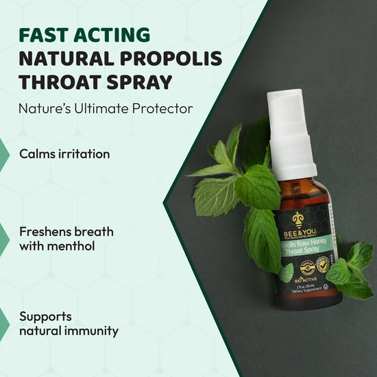 BEE&YOU Propolis Raw Honey Throat Spray 30ml