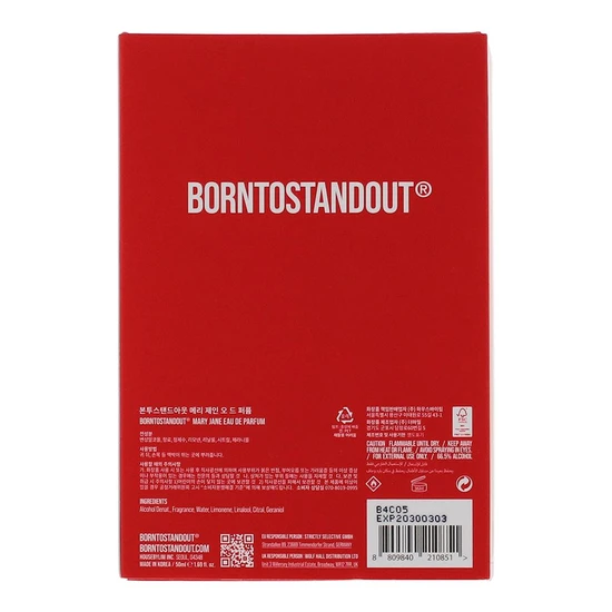BornToStandOut Mary Jane Eau De Parfum 50ml