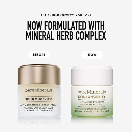 bareMinerals Skinlongevity Revitalising Eye Cream Mineral Herb Complex 15ml