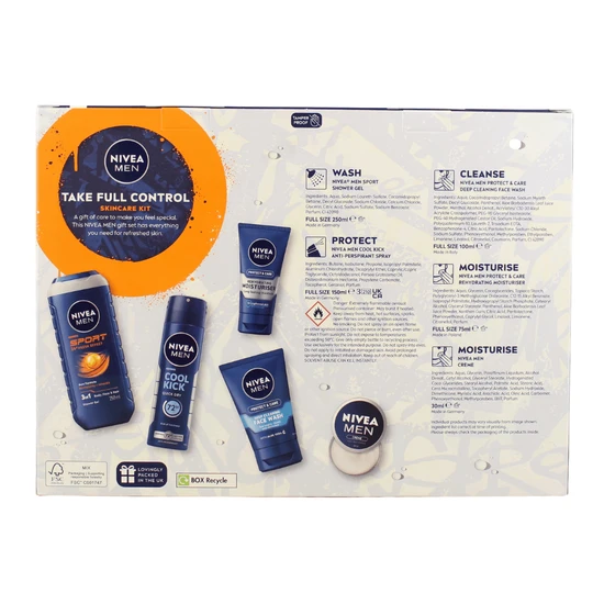 Nivea Men Take Full Control Men's Skin Care 5pc Gift Set