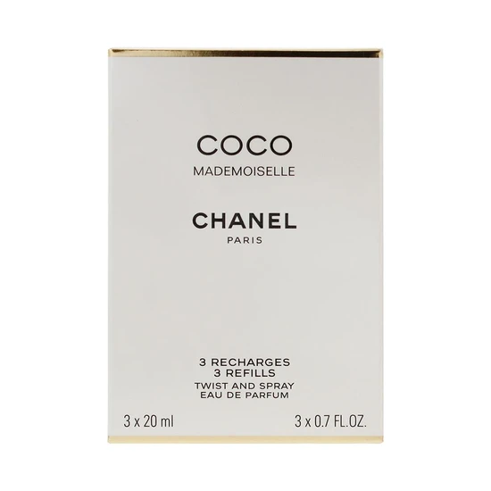 CHANEL Coco Mademoiselle Eau De Parfum Twist & Spray 3 x 20ml Refills