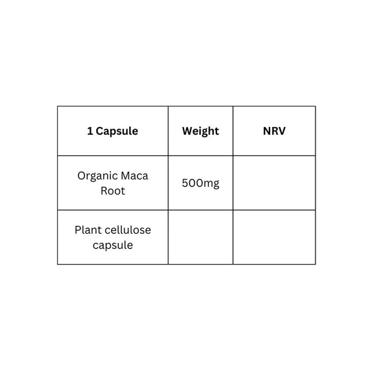 Viridian Organic Maca Root Veg Capsules 60 Capsules