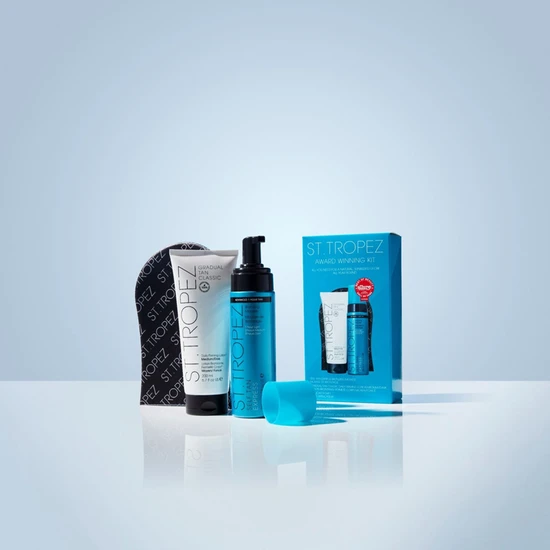 St Tropez Award Winning Kit 200ml Bronzing Mousse, 200ml Body Lotion & Mitt