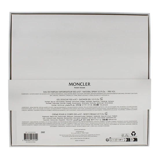Moncler Pour Femme Gift Set 100ml EDP + 100ml Shower Gel + 100ml Body Lotion