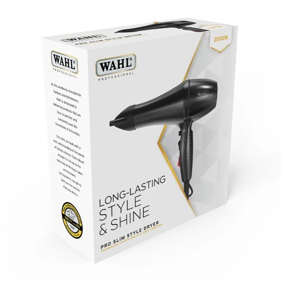 Wahl Pro Slim Style Hair Dryer 2000w Black