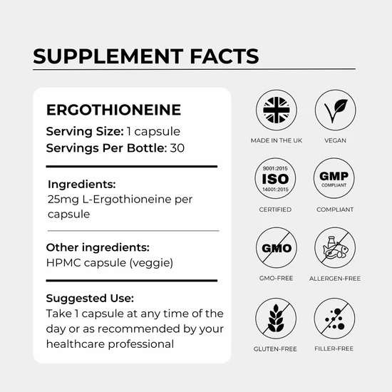 Charava UK Ergothioneine 30 Days