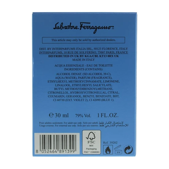 Salvatore Ferragamo Acqua Essenziale Eau De Toilette 30ml