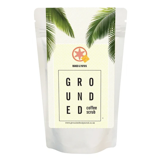 Grounded Body Mango & Papaya Coffee Scrub For Dry Skin 200g