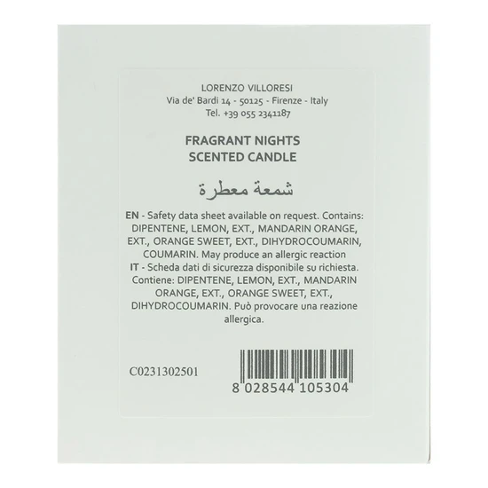Lorenzo Villoresi Fragrant Nights Candle 190g