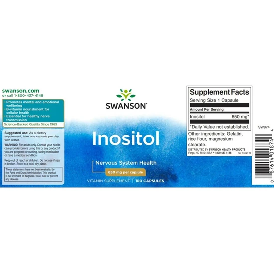 Swanson Inosine Capsules 60 Capsules