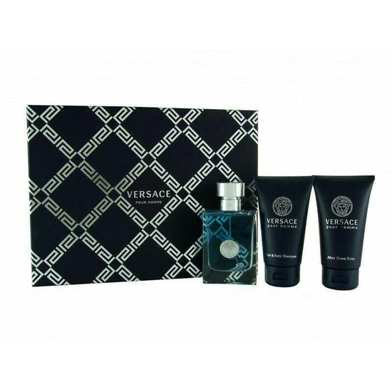 Versace Pour Homme Gift Set 50ml EDT + 50ml Shower Gel + 50ml Aftershave Balm