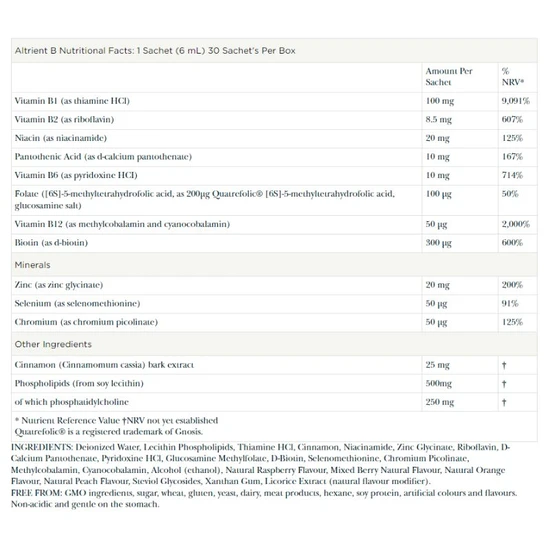 Altrient Liposomal B & Trace Mineral Complex Sachets 30 Sachets