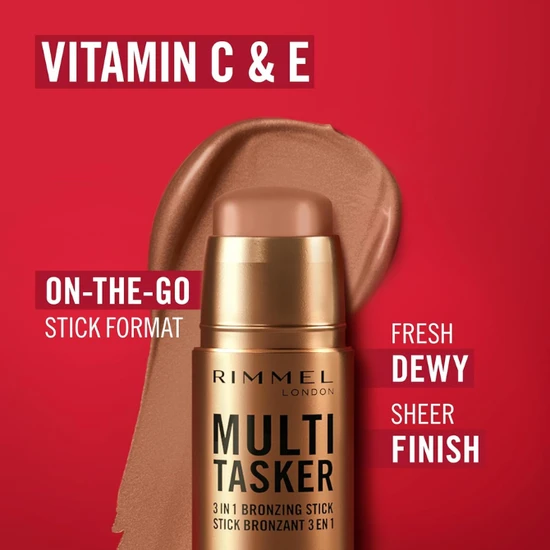 Rimmel Multi Tasker 3 In 1 Bronzing Stick 002 Medium