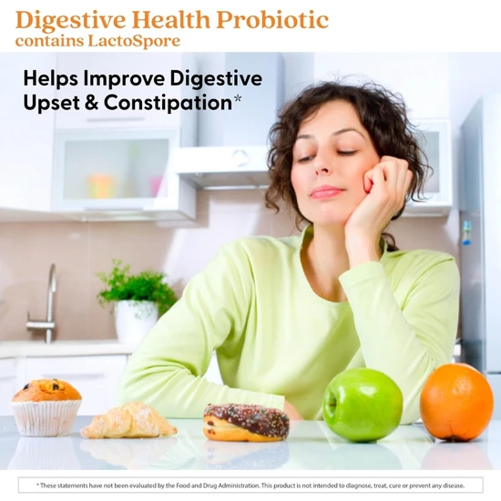 Doctor's Best Digestive Health Probiotic 2 Billion With LactoSpore Vegicaps 60 Vegicaps