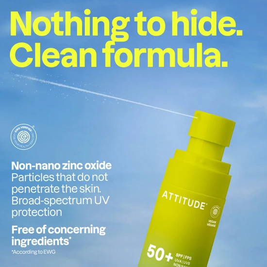 Attitude Sunly Unscented Mineral Sunscreen Spray SPF 50+ 75ml
