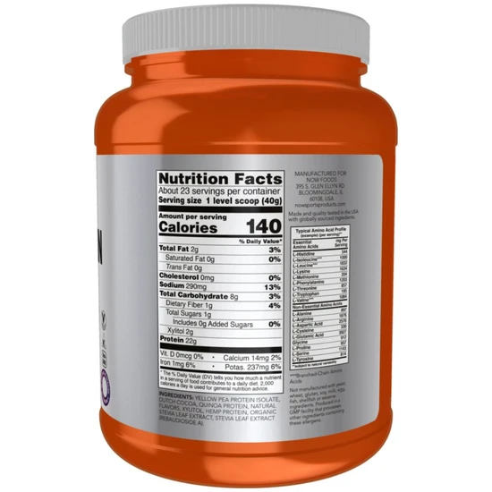NOW Foods Plant Protein Complex Chocolate Mocha 907g