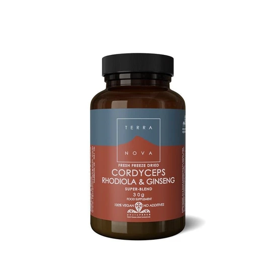 Terranova Cordyceps, Rhodiola & Ginseng Super-Blend Capsules 50 Capsules