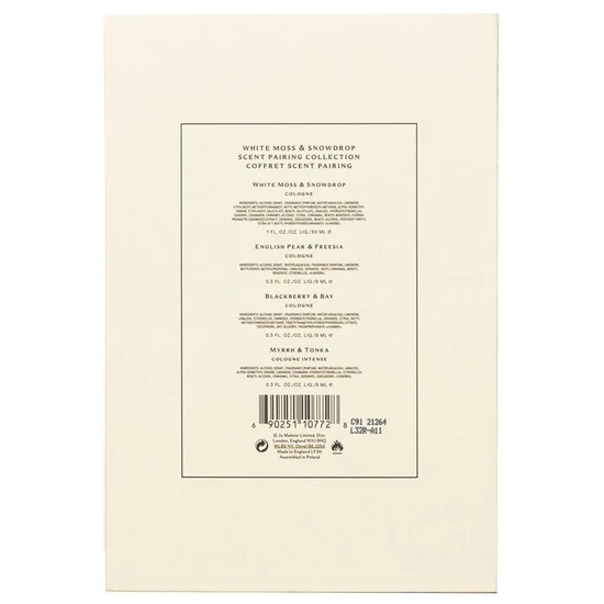 Jo Malone London White Moss & Snowdrop Scent Pairing Collection 4pcs