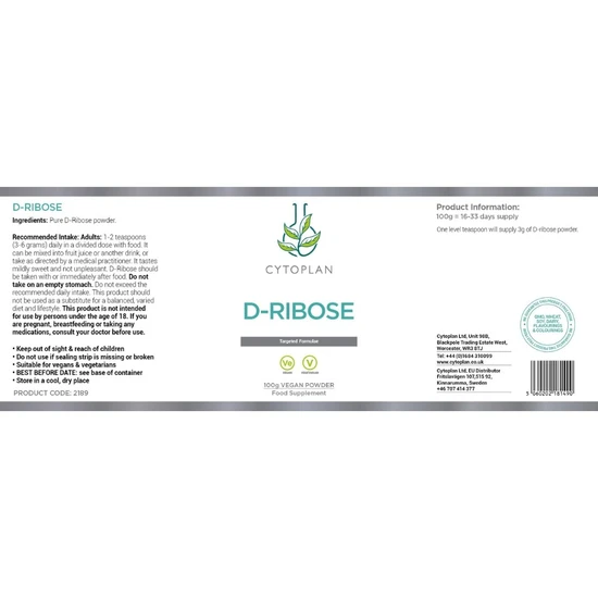 Cytoplan D-Ribose Powder 100g