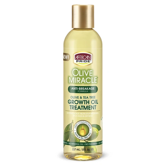 African Pride Olive Miracle Anti-Breakage Growth Oil Treatment 237ml